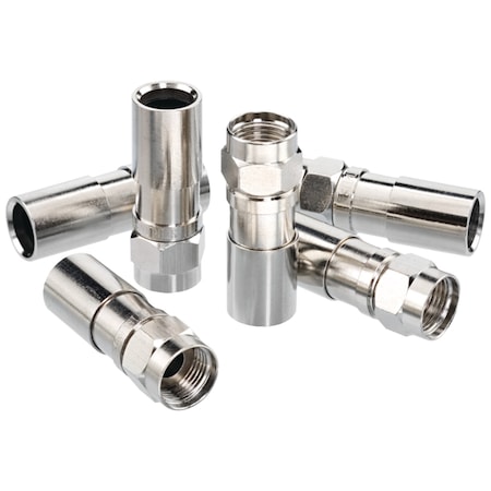 Ideal RG6 F-Compression Connectors, Pack/100 92-656